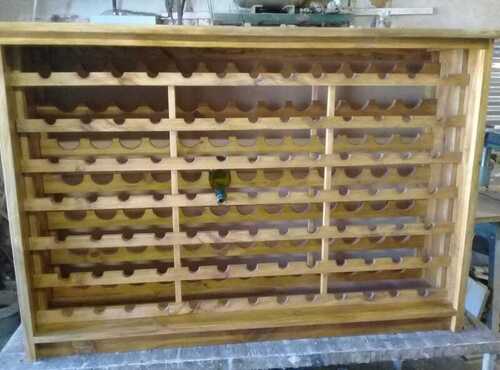 large solid wood wine rack
